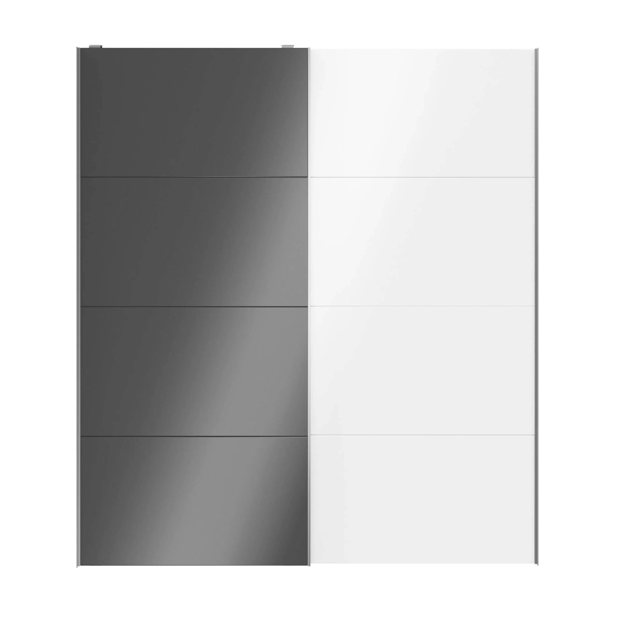 Atomia Anthracite & White High Gloss 2 Door Sliding Wardrobe Door Kit (H)2250mm (W)2000mm - Image 3