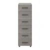 Atomia Freestanding Grey Oak Effect 6 Drawer Tall Chest Of Drawers (H)1125mm (W)375mm (D)450mm