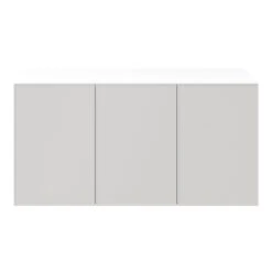 Atomia Freestanding Matt Grey & White Chipboard 3 Door 1 Drawer Sideboard (H)750mm (W)1500mm (D)450mm