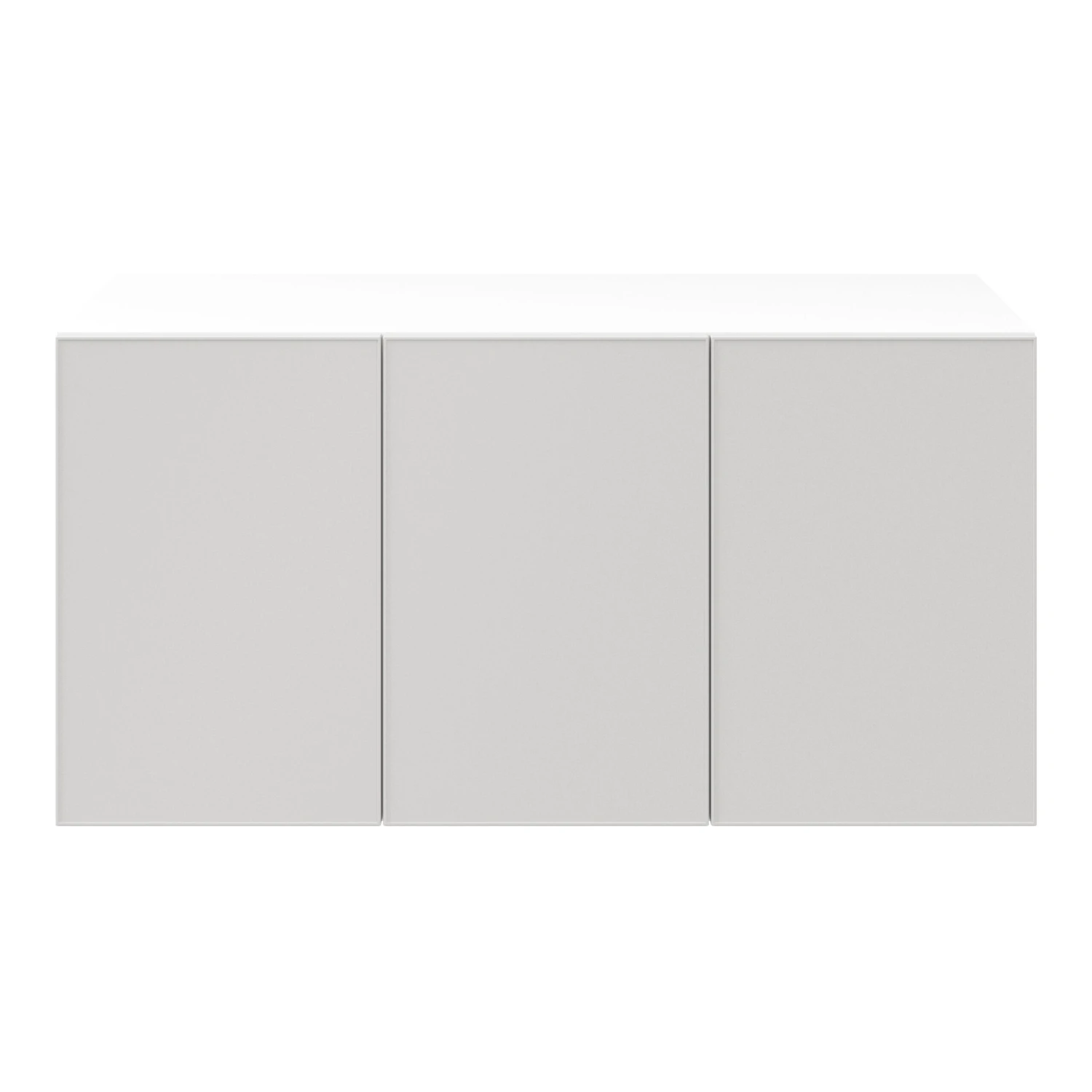 Atomia Freestanding Matt Grey & White Chipboard 3 Door 1 Drawer Sideboard (H)750mm (W)1500mm (D)450mm