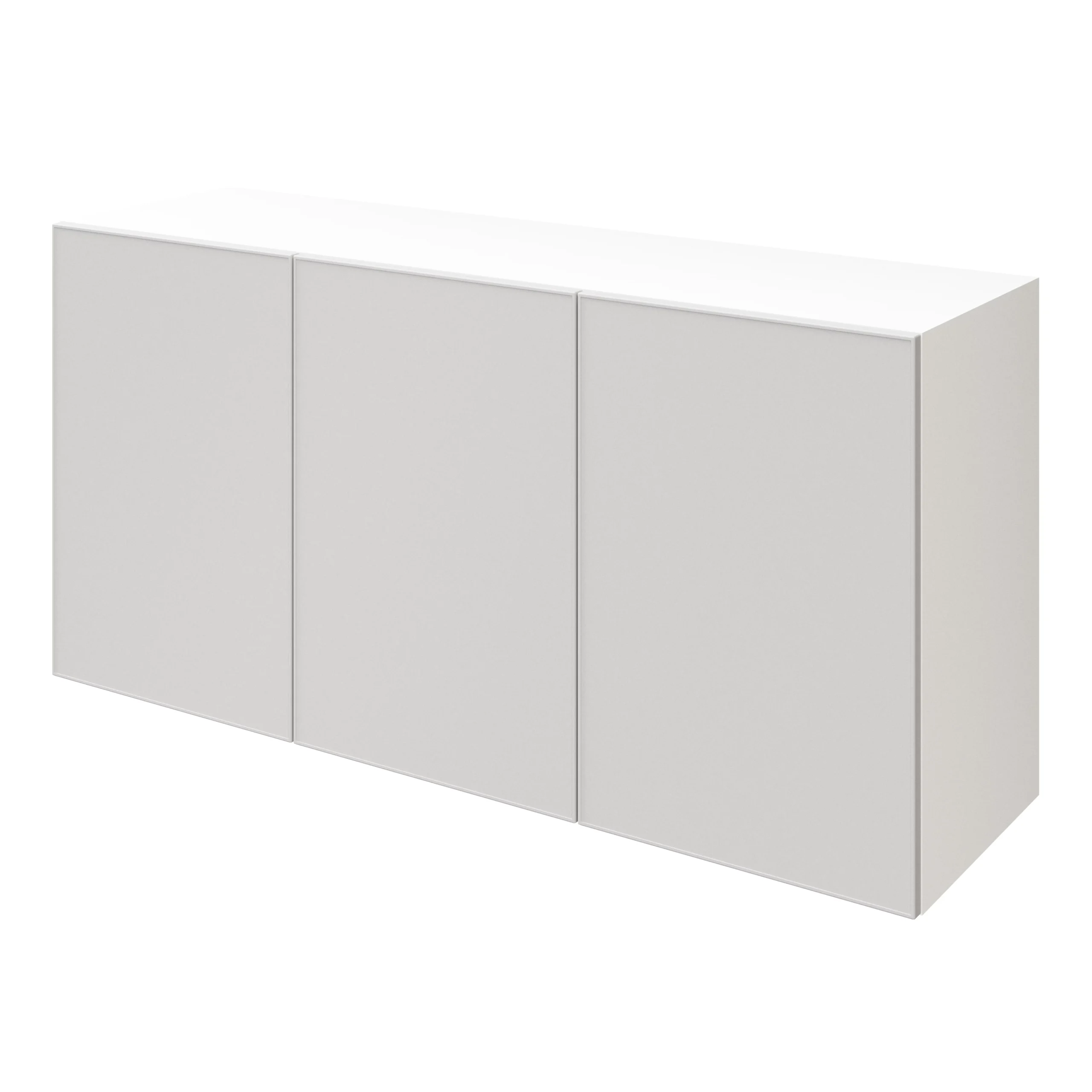 Atomia Freestanding Matt Grey & White Chipboard 3 Door 1 Drawer Sideboard (H)750mm (W)1500mm (D)450mm - Image 2