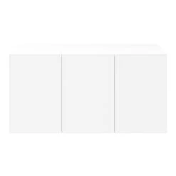 Atomia Freestanding Matt White Chipboard 3 Door 1 Drawer Sideboard (H)750mm (W)1500mm (D)450mm
