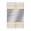 Atomia Freestanding Mirrored Oak Effect 2 Door Sliding Wardrobe Door Kit (H)2250mm (W)1500mm