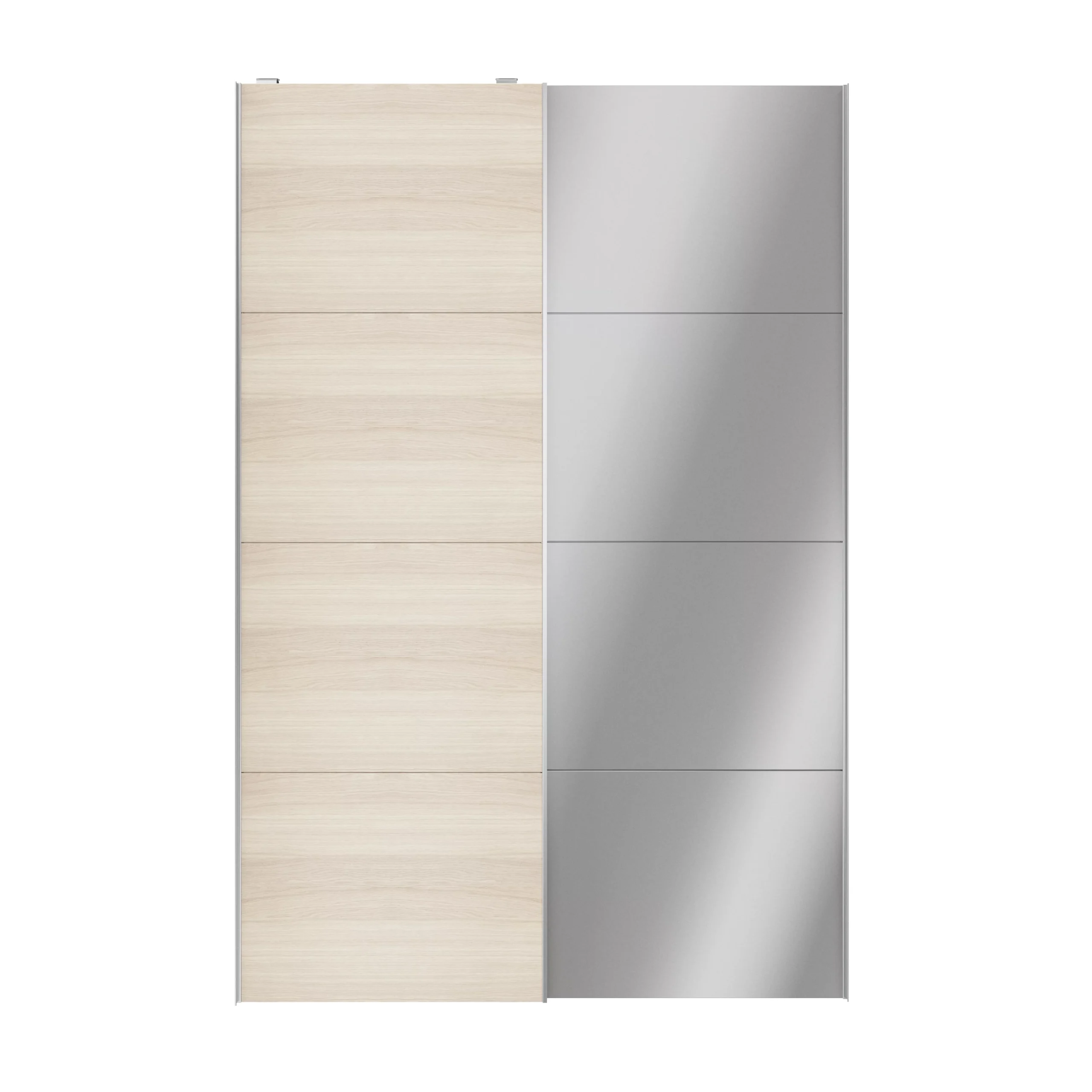 Atomia Freestanding Mirrored Oak Effect 2 Door Sliding Wardrobe Door Kit (H)2250mm (W)1500mm - Image 3