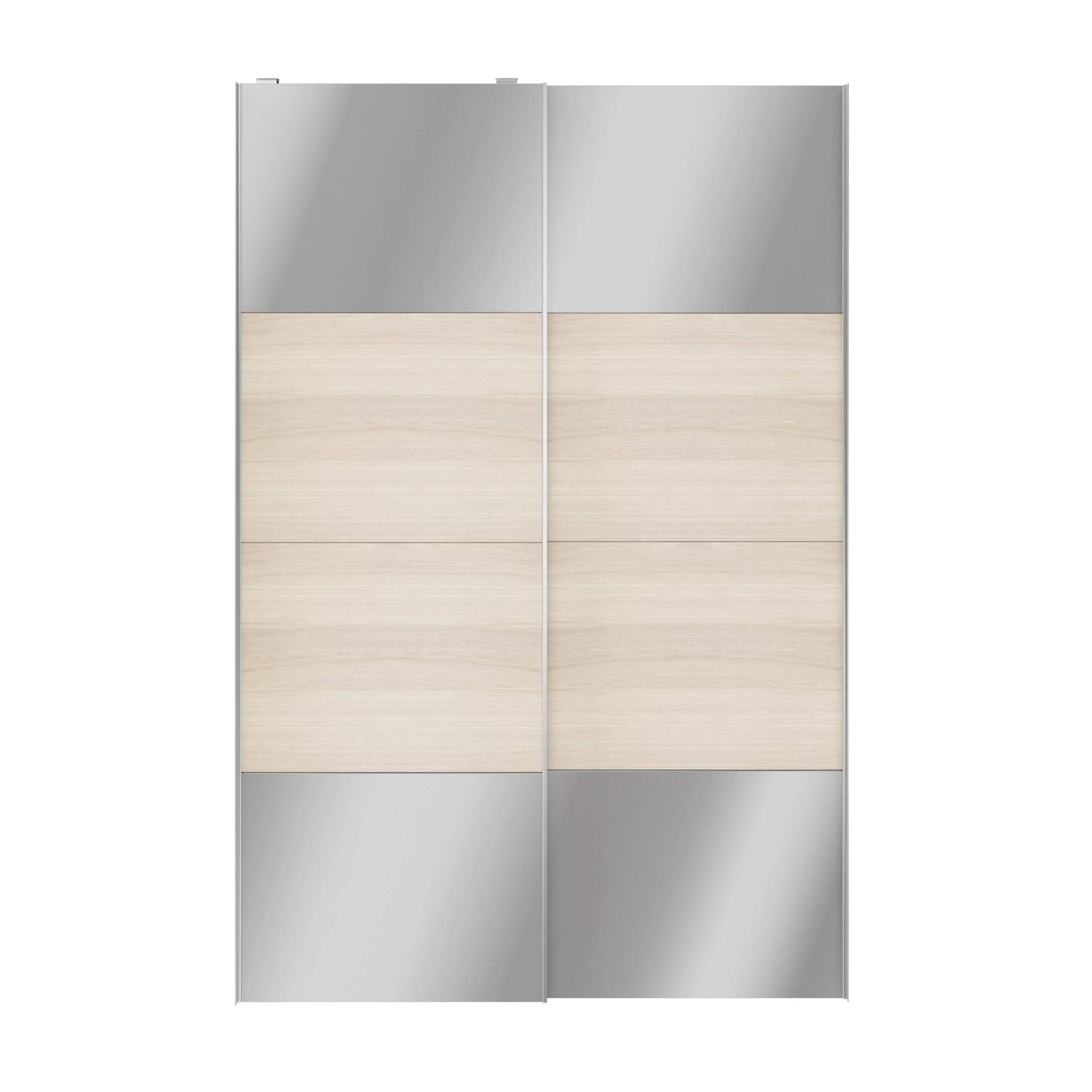 Atomia Freestanding Mirrored Oak Effect 2 Door Sliding Wardrobe Door Kit (H)2250mm (W)1500mm - Image 4