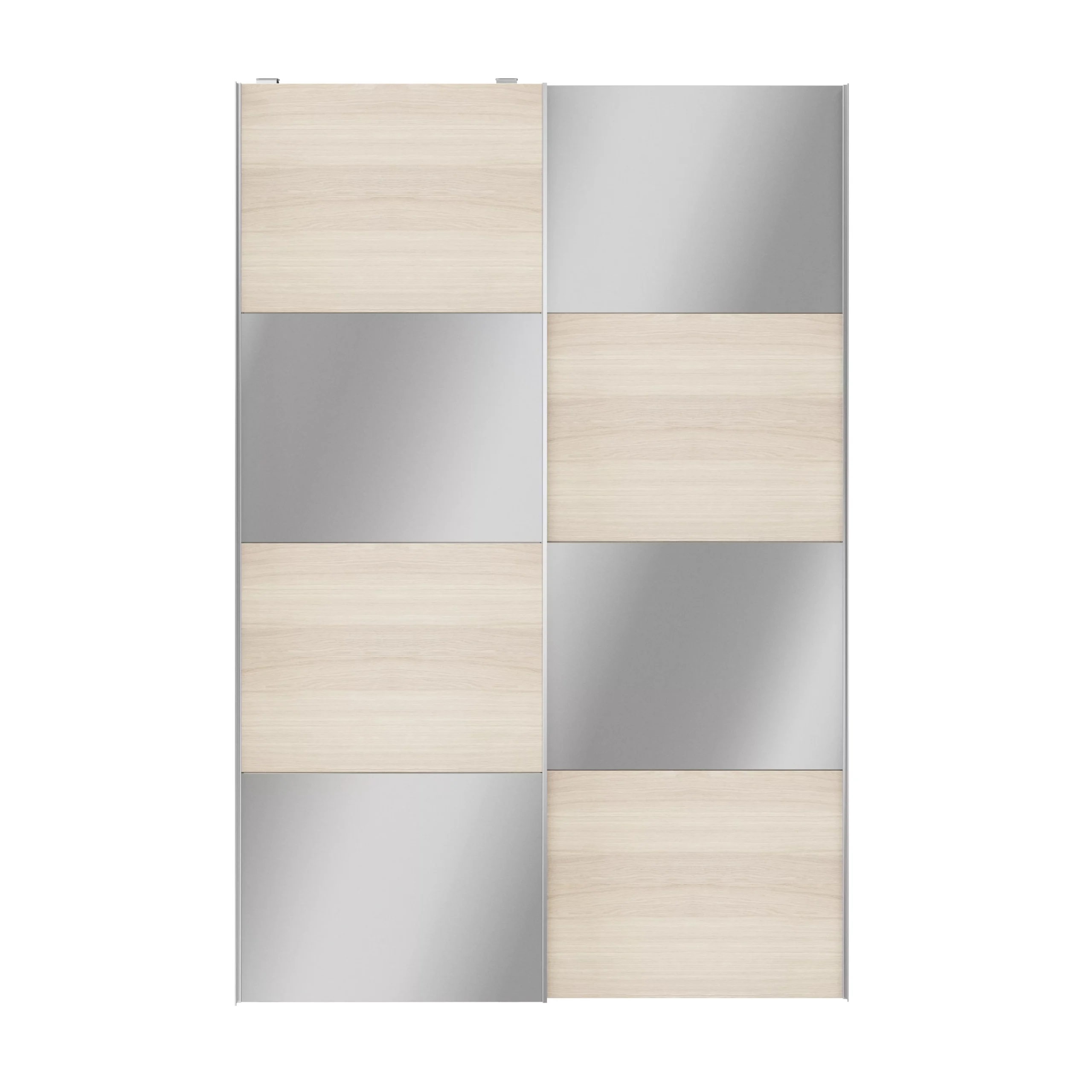 Atomia Freestanding Mirrored Oak Effect 2 Door Sliding Wardrobe Door Kit (H)2250mm (W)1500mm - Image 5