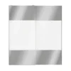 Atomia Freestanding Mirrored White 2 Door Sliding Wardrobe Door Kit (H)2250mm (W)2000mm