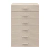 Atomia Freestanding Oak Effect 6 Drawer Single Chest Of Drawers (H)1125mm (W)750mm (D)470mm