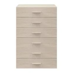 Atomia Freestanding Oak Effect 6 Drawer Single Chest Of Drawers (H)1125mm (W)750mm (D)470mm