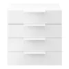 Atomia Freestanding White 4 Drawer Single Chest Of Drawers (H)750mm (W)750mm (D)470mm
