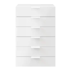 Atomia Freestanding White 6 Drawer Single Chest Of Drawers (H)1125mm (W)750mm (D)470mm
