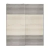 Atomia Grey & Natural Oak Effect 2 Door Sliding Wardrobe Door Kit (H)2250mm (W)2000mm
