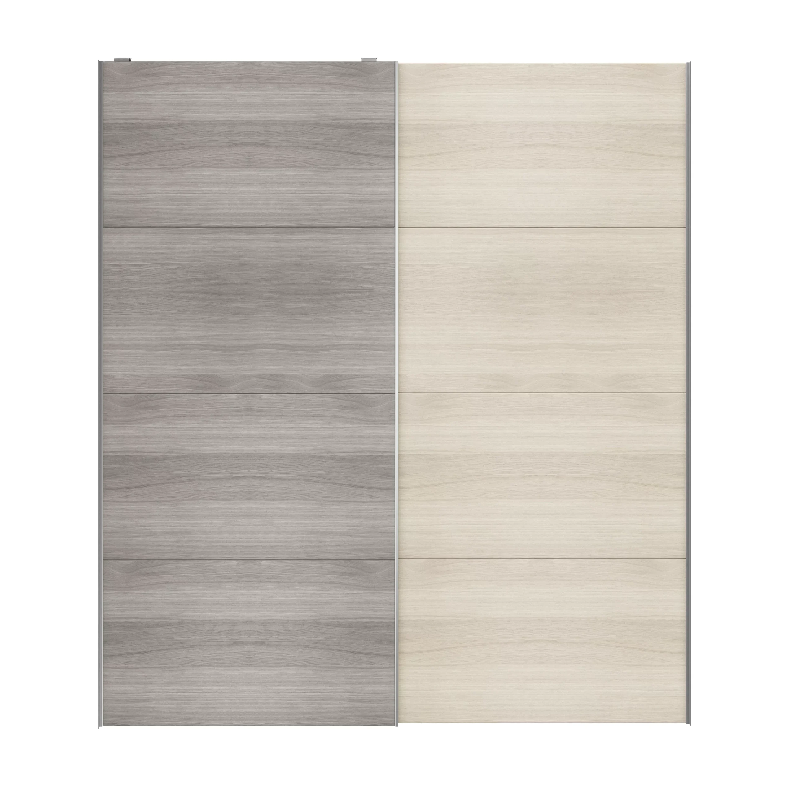 Atomia Grey & Natural Oak Effect 2 Door Sliding Wardrobe Door Kit (H)2250mm (W)2000mm - Image 3