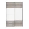 Atomia Grey & White Oak Effect 2 Door Sliding Wardrobe Door Kit (H)2250mm (W)1500mm