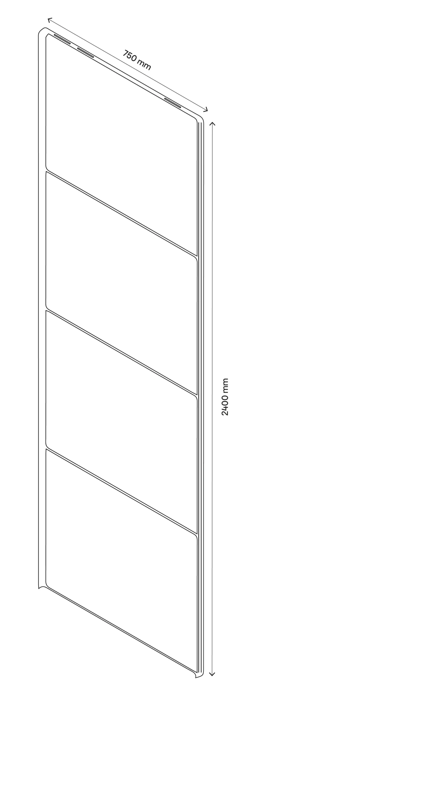 Atomia Matt White Sliding Wardrobe Door (H)560mm (W)737mm, Pack Of 4 - Image 6