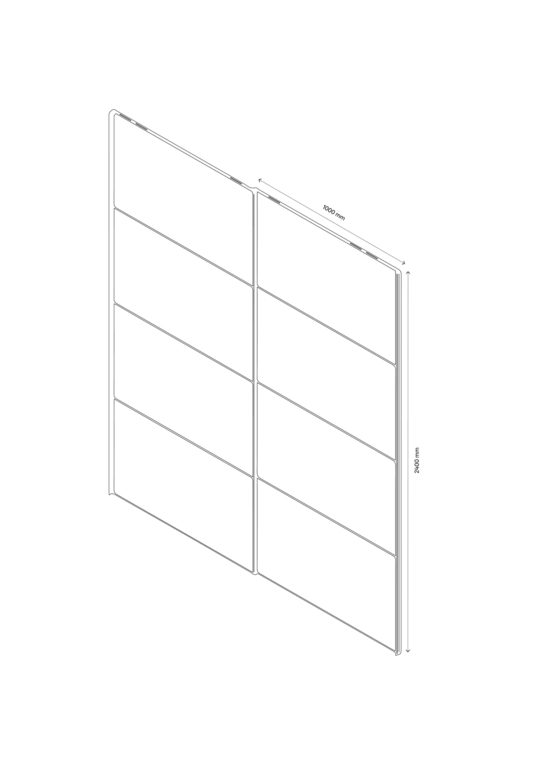 Atomia Matt White Sliding Wardrobe Door (H)560mm (W)987mm, Pack Of 4 - Image 5