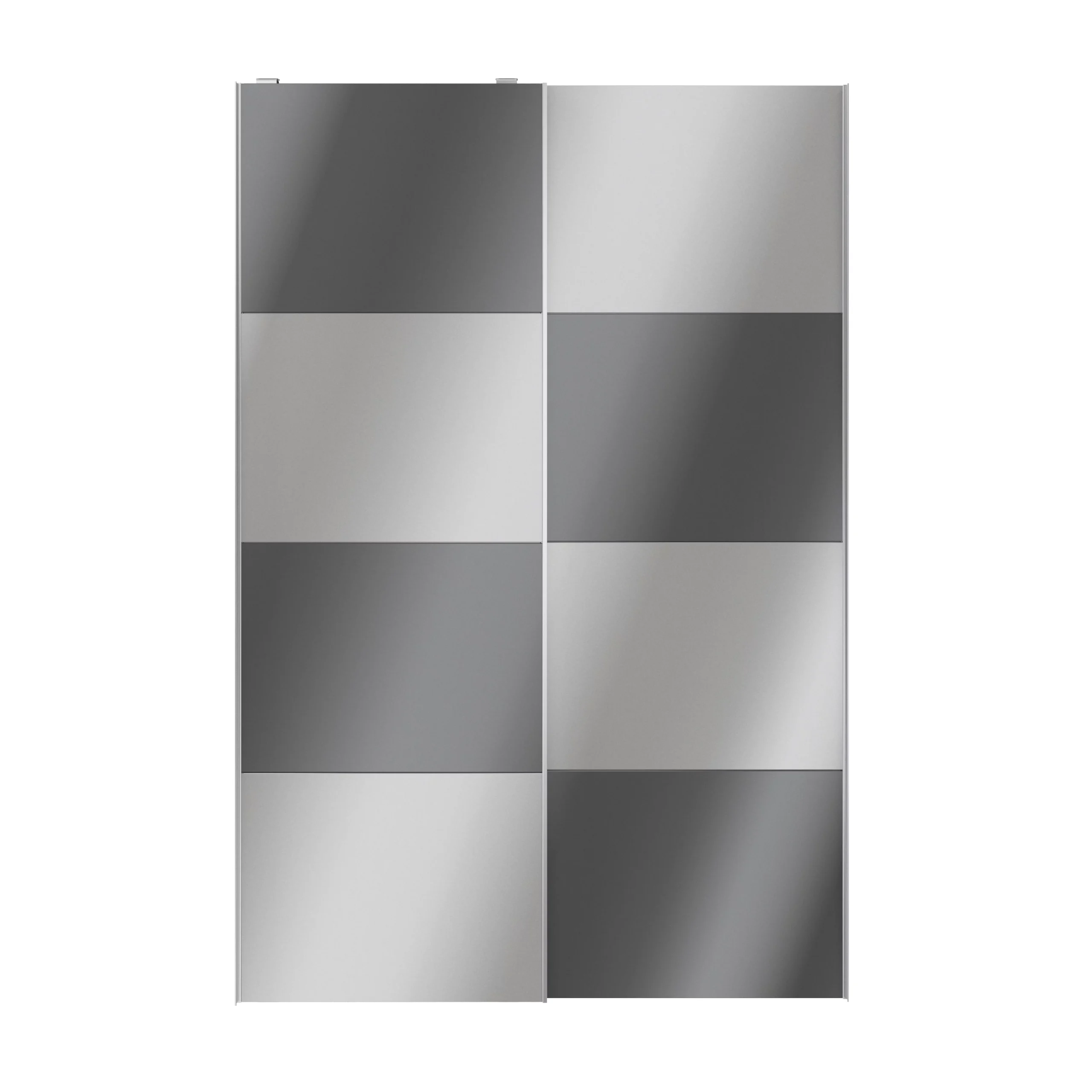 Atomia Mirrored Anthracite High Gloss 2 Door Sliding Wardrobe Door Kit (H)2250mm (W)1500mm - Image 5