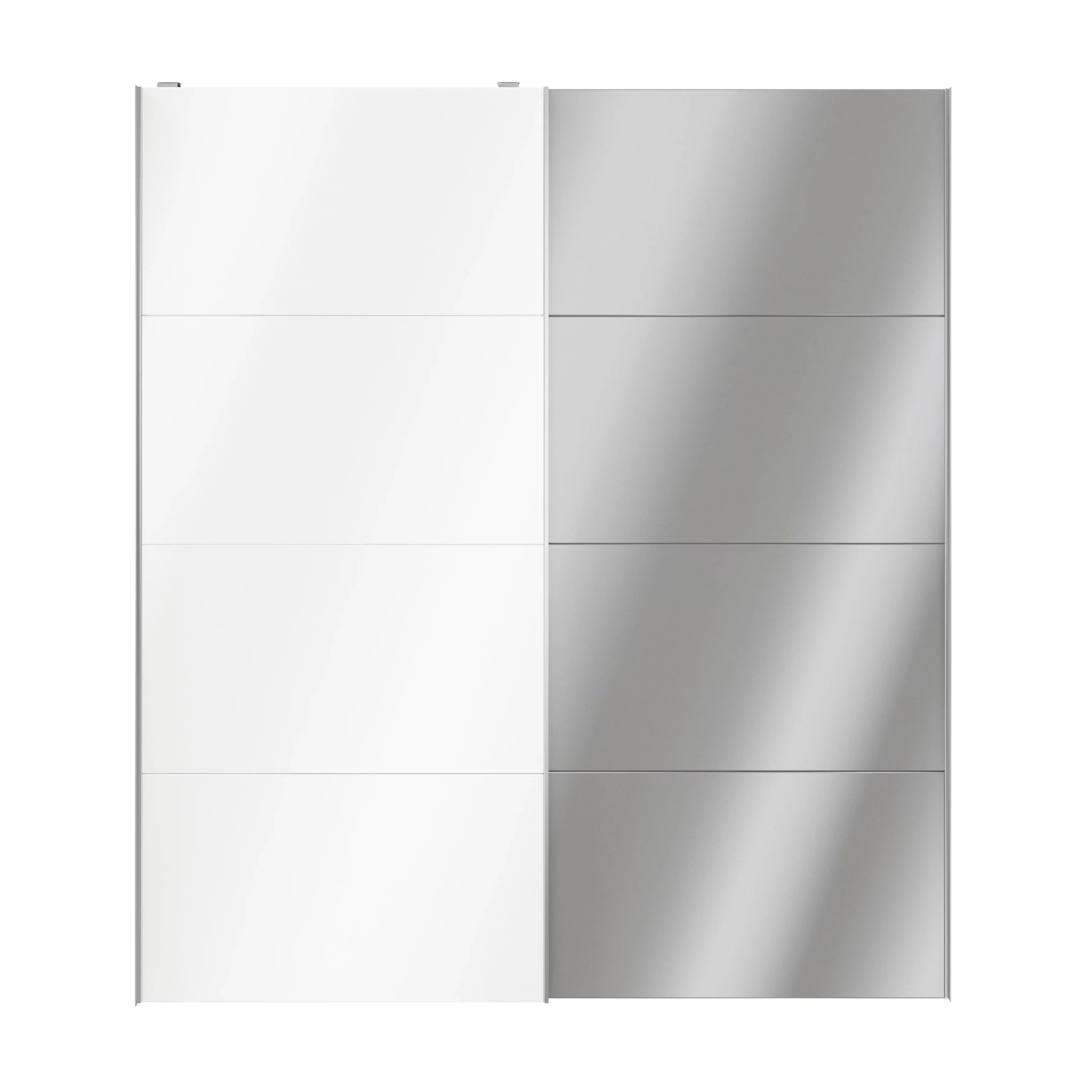 Atomia Mirrored White High Gloss 2 Door Sliding Wardrobe Door Kit (H)2250mm (W)2000mm - Image 3