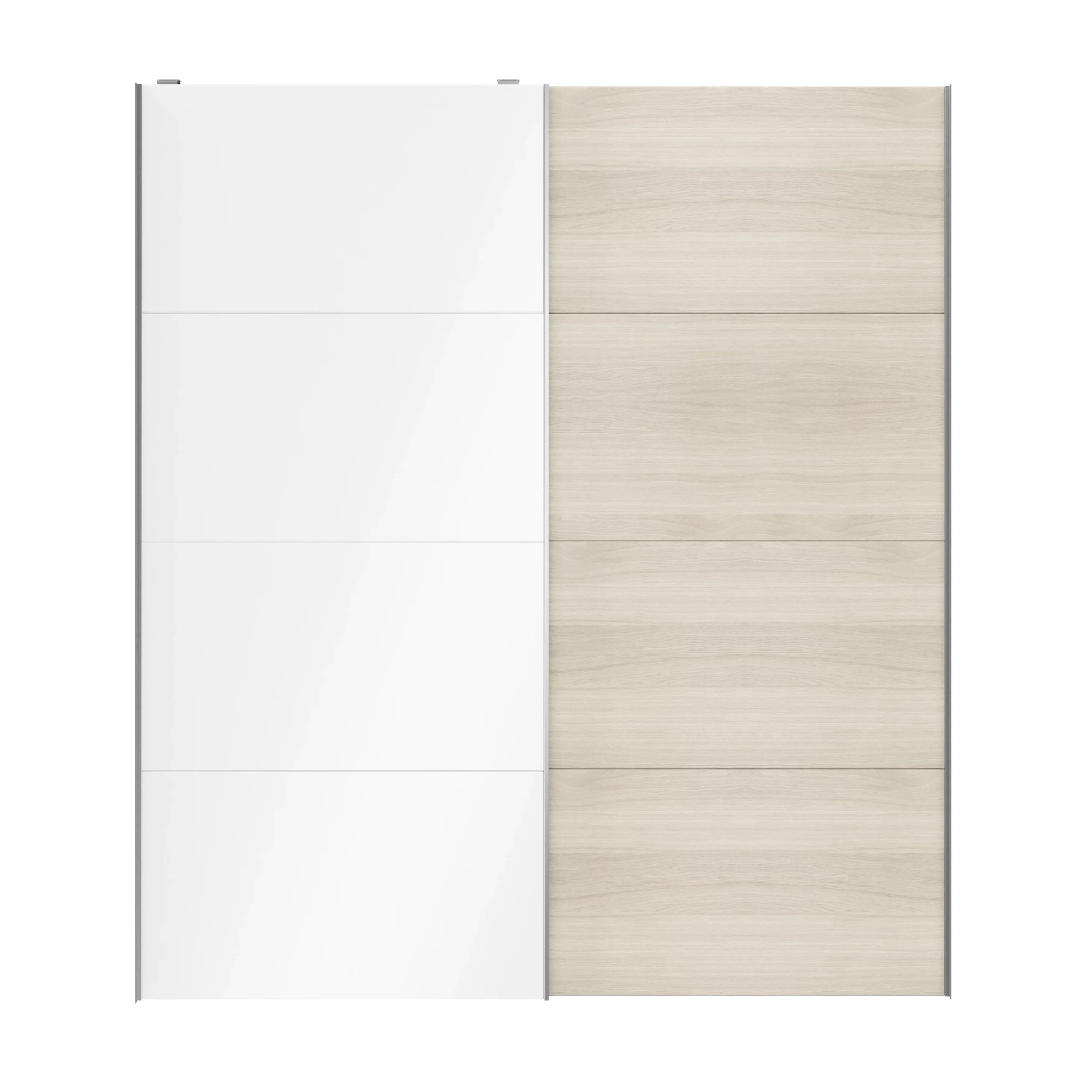 Atomia White Oak Effect High Gloss 2 Door Sliding Wardrobe Door Kit (H)2250mm (W)2000mm - Image 3