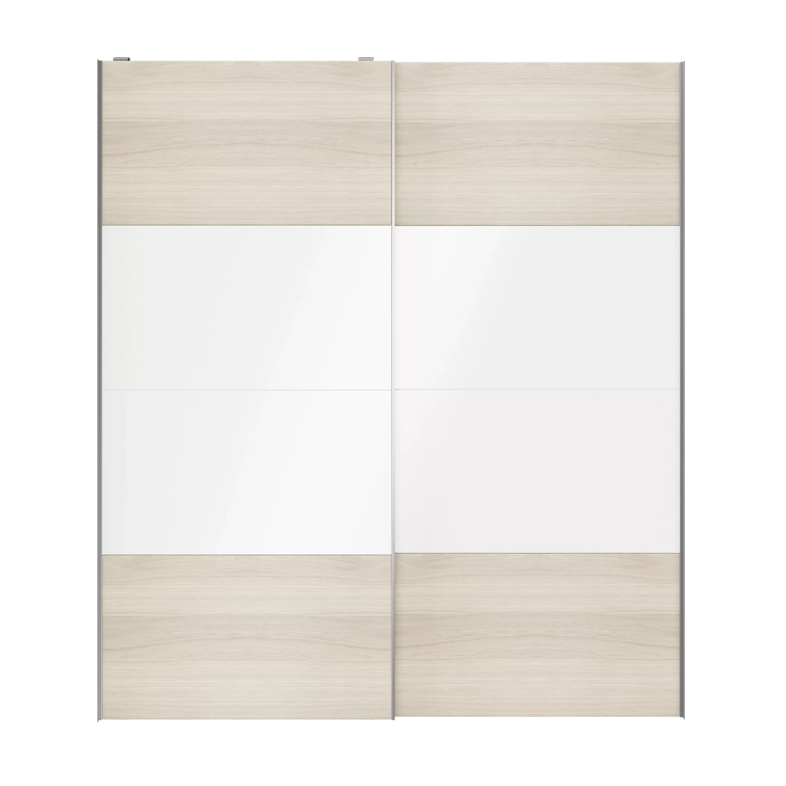 Atomia White Oak Effect High Gloss 2 Door Sliding Wardrobe Door Kit (H)2250mm (W)2000mm - Image 4