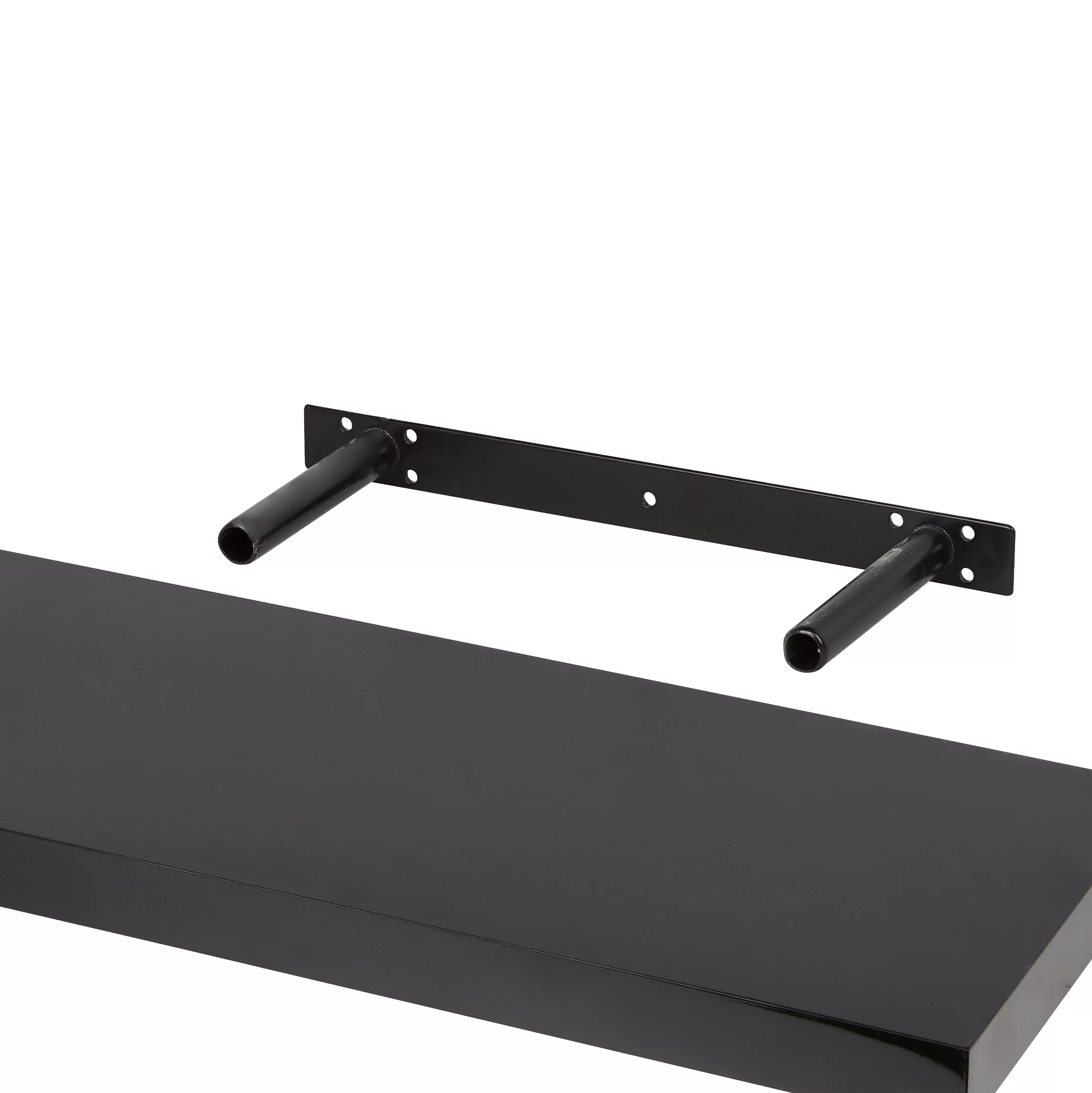 Form Cusko Gloss Black Floating Shelf (L)1180mm (D)235mm - Image 2