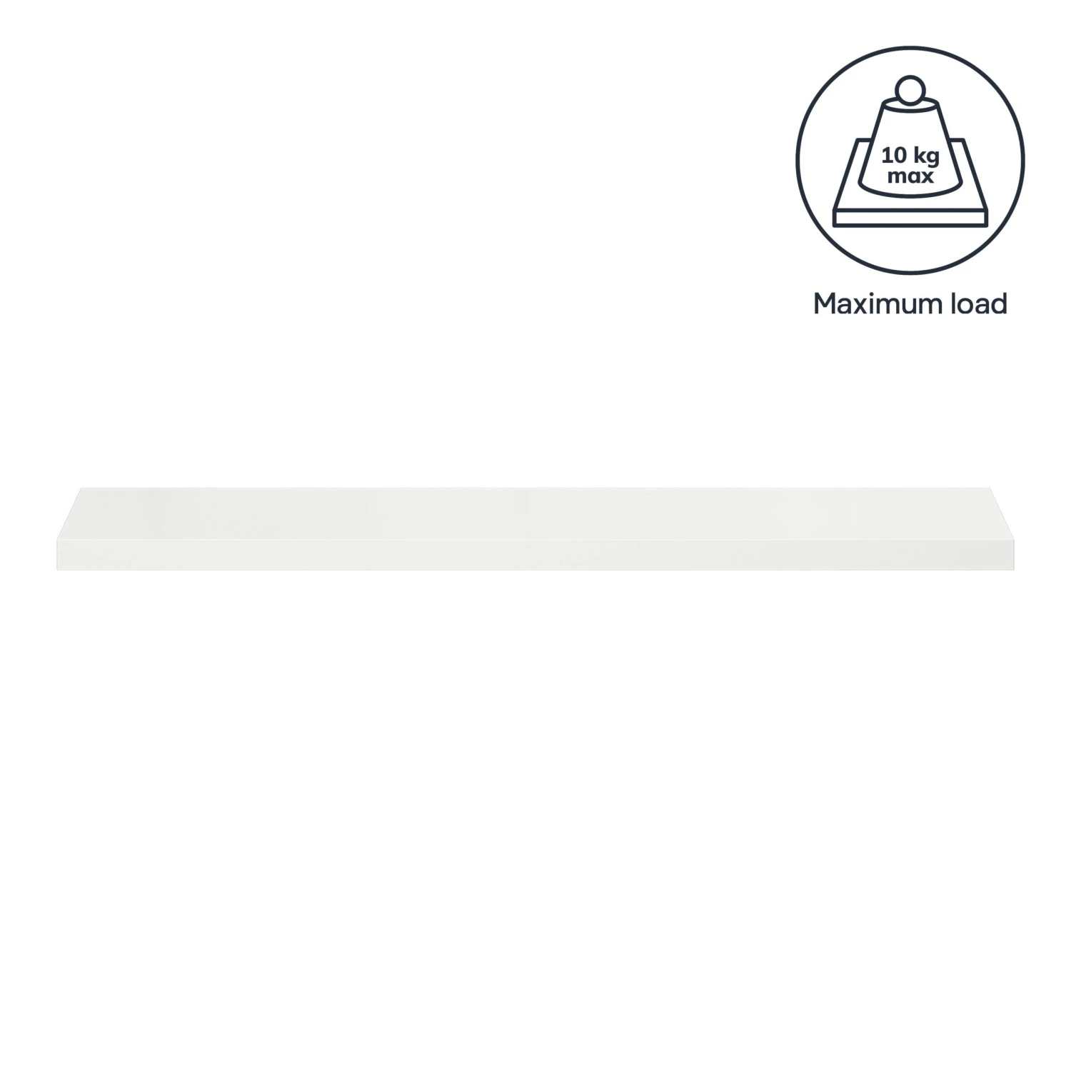 Form Cusko White Floating Shelf (L)1180mm (D)235mm - Image 8