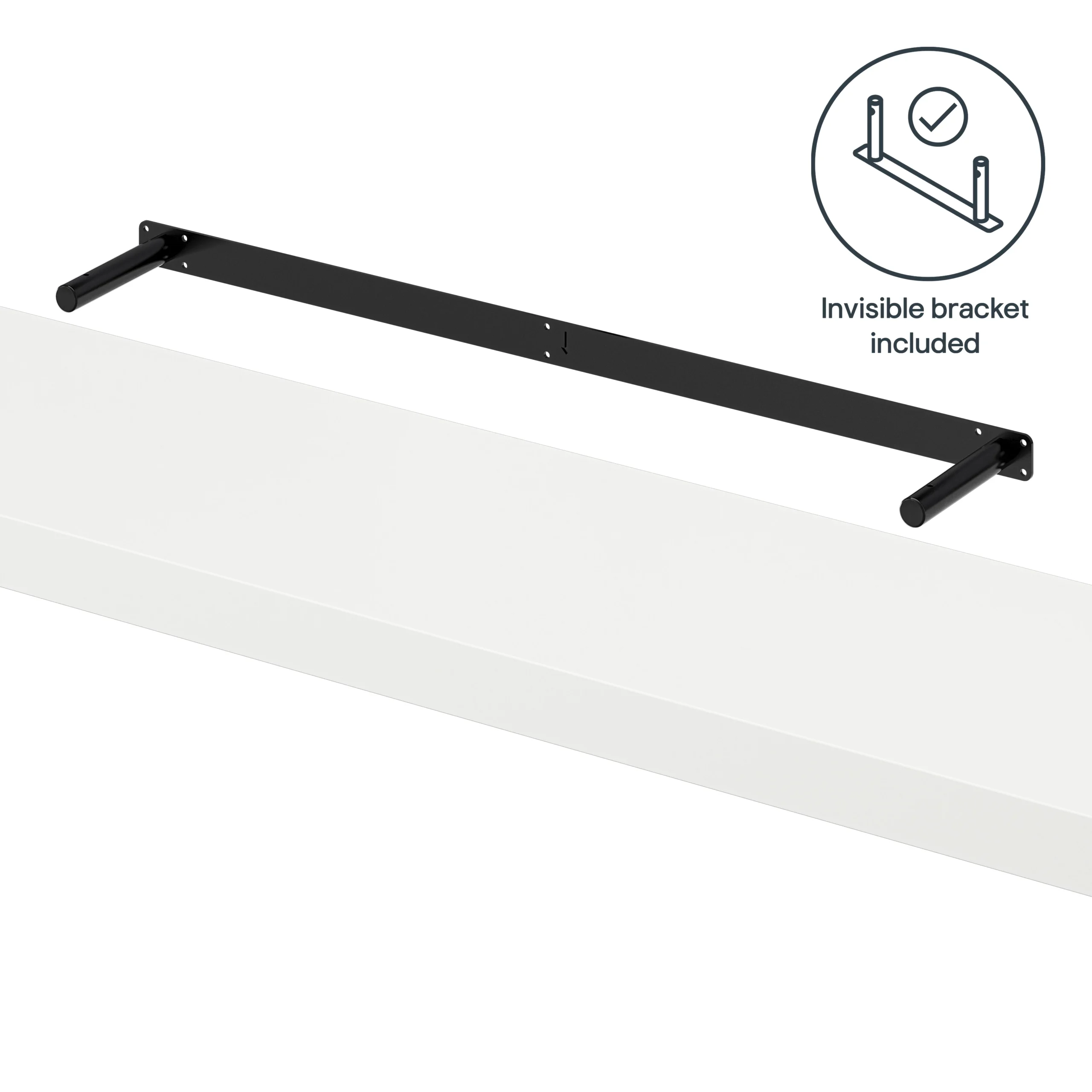 Form Cusko White Floating Shelf (L)1180mm (D)235mm - Image 9