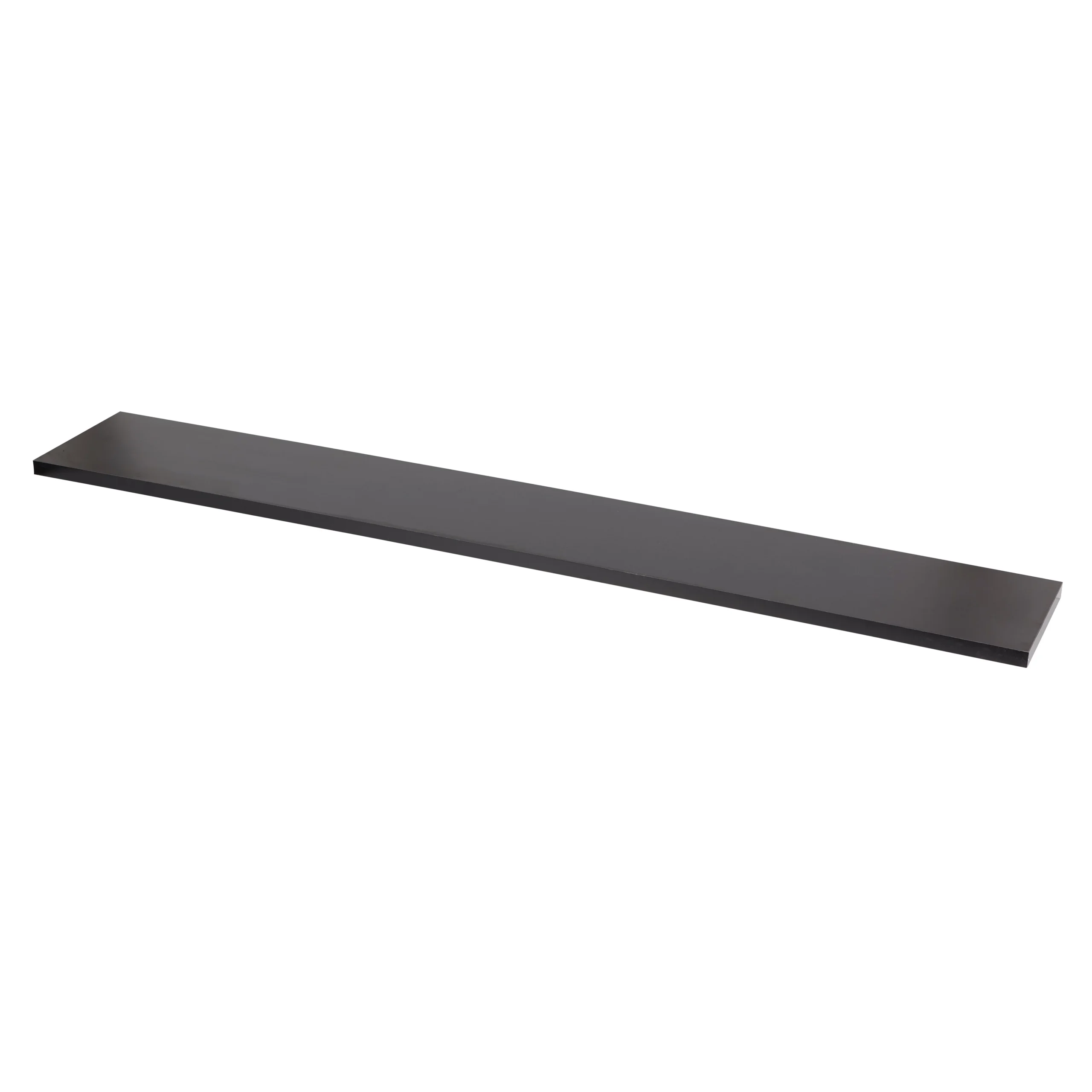 Form Rigga Satin Black Rectangular Floating Shelf (L)1180mm (D)190mm