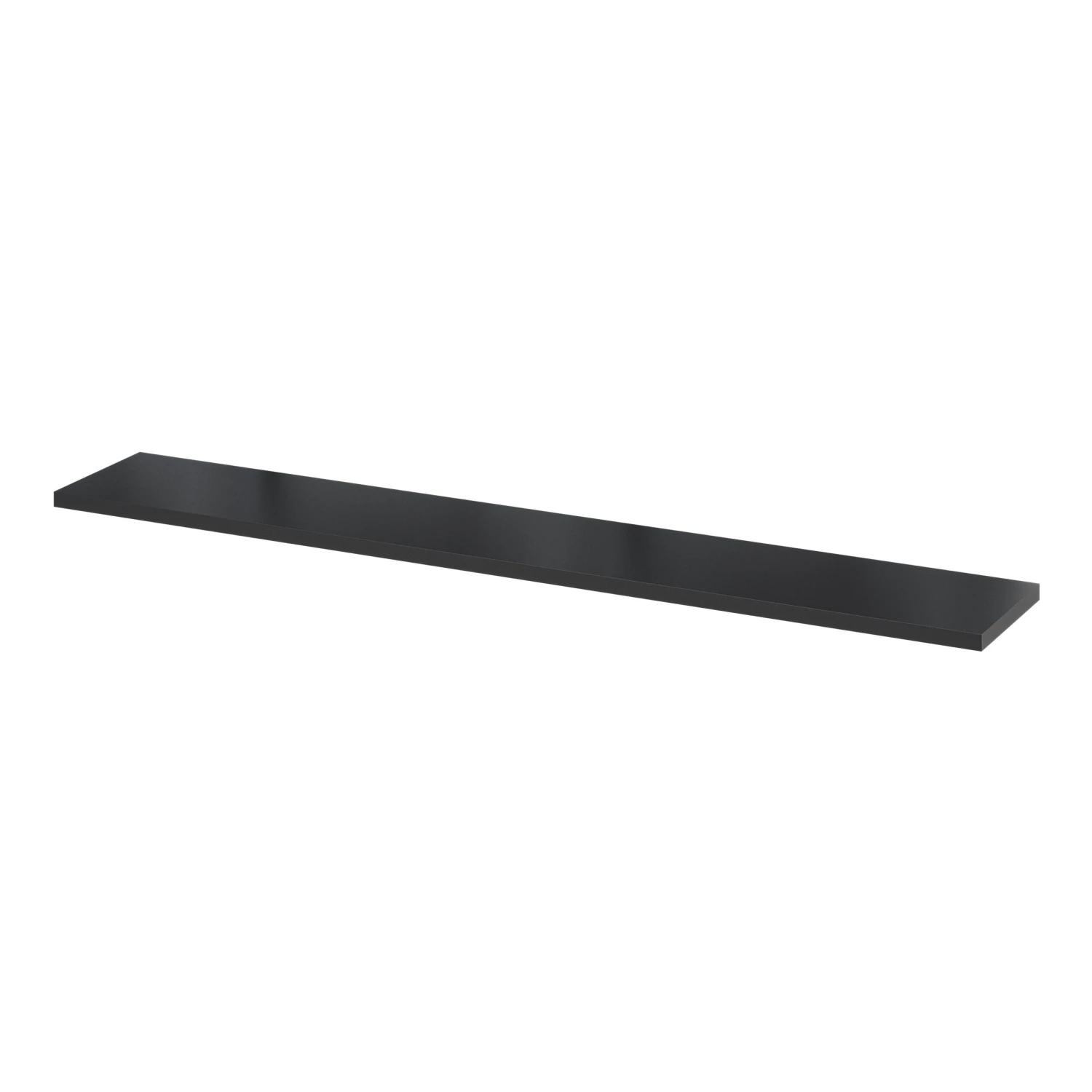 Form Rigga Satin Black Rectangular Floating Shelf (L)1180mm (D)190mm - Image 2