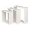 Form Rigga White Cube Shelf (L)230mm (D)98mm, Set Of 3