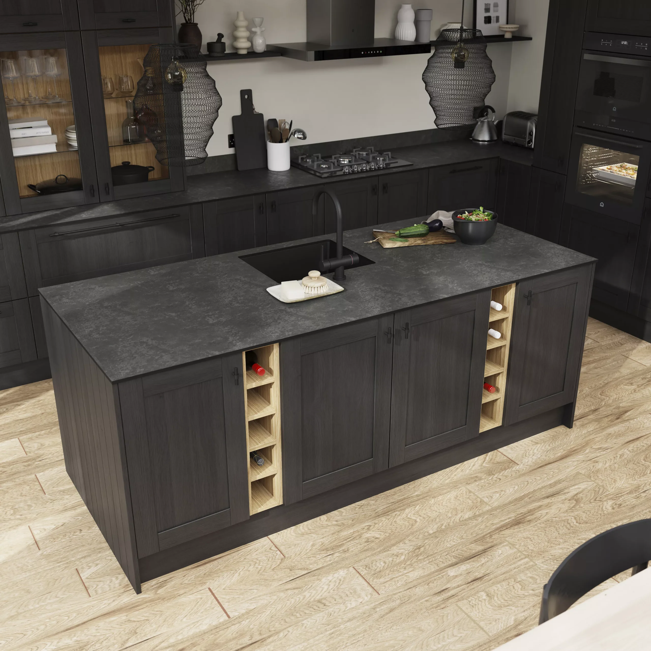 GoodHome 12mm Nepeta Matt Grey Paper & Resin Square Edge Kitchen Worktop, (L)2000mm - Image 10