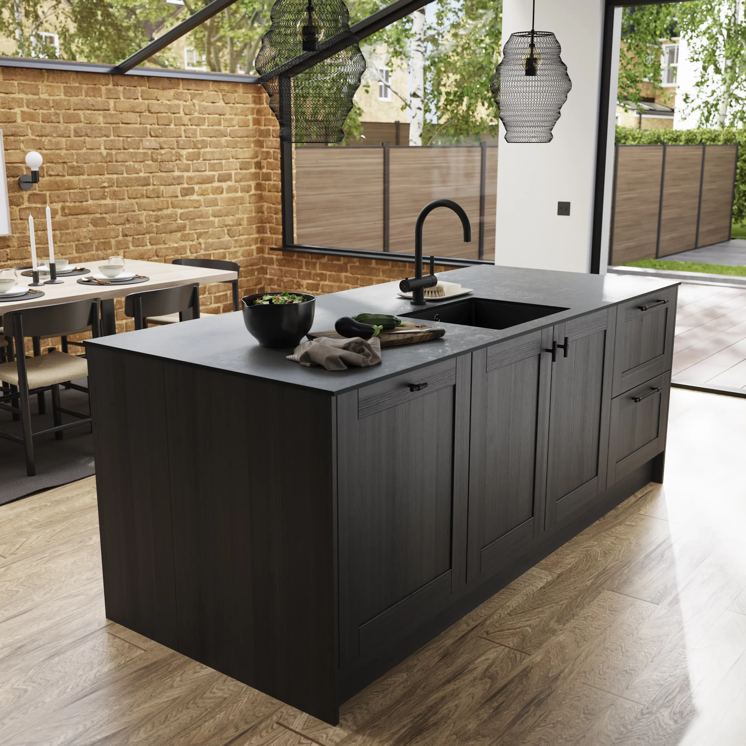 GoodHome 12mm Nepeta Matt Grey Paper & Resin Square Edge Kitchen Worktop, (L)2000mm - Image 11