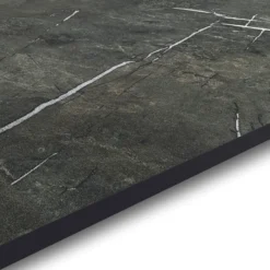 GoodHome 12mm Nepeta Matt Grey Soapstone Effect Paper & Resin Square Edge Kitchen Worktop, (L)3000mm