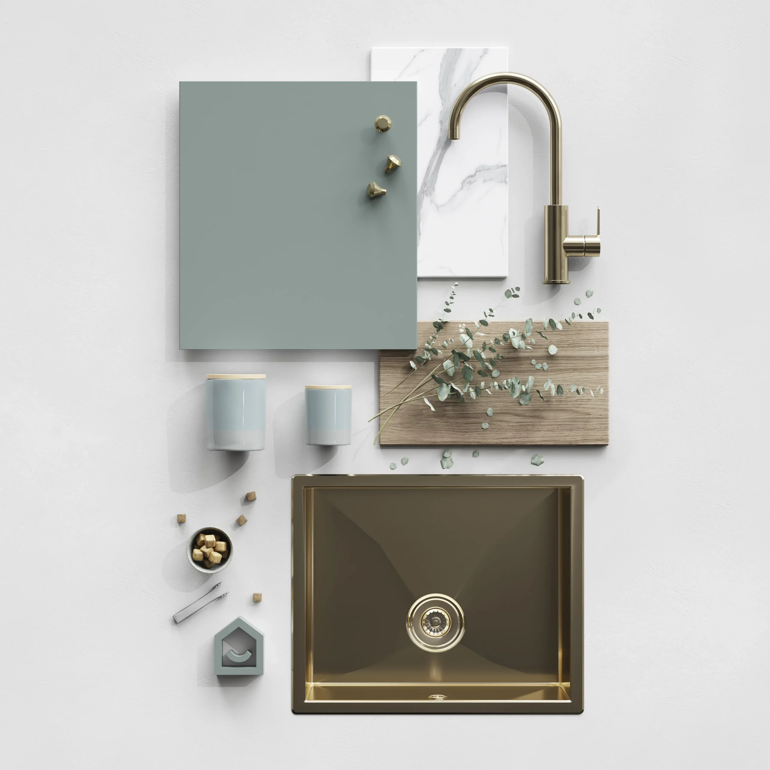 GoodHome 12mm Nepeta Matt White Marble Effect Paper & Resin Square Edge Kitchen Worktop, (L)3000mm - Image 9