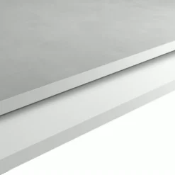 GoodHome 12mm Nepeta Matt White Stone Effect Paper & Resin Square Edge Kitchen Breakfast Bar, (L)2000mm
