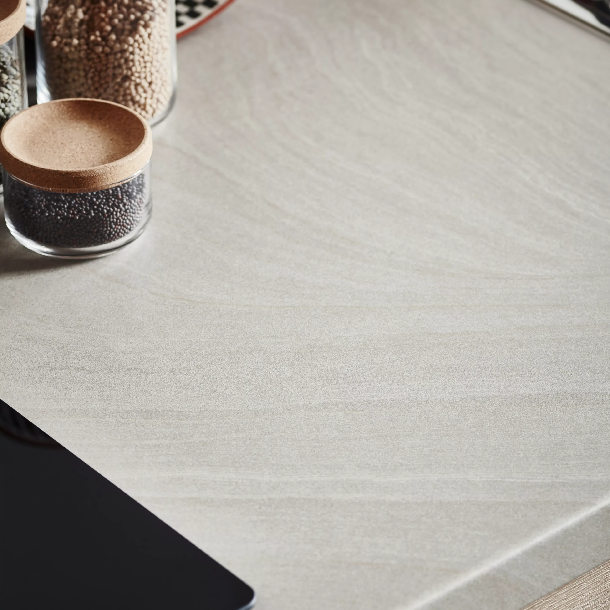 GoodHome 12mm Nepeta Matt White Stone Effect Paper & Resin Square Edge Kitchen Worktop, (L)3000mm - Image 6