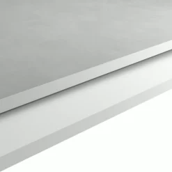 GoodHome 12mm Nepeta Matt White Stone Effect Paper & Resin Square Edge Kitchen Worktop, (L)3000mm