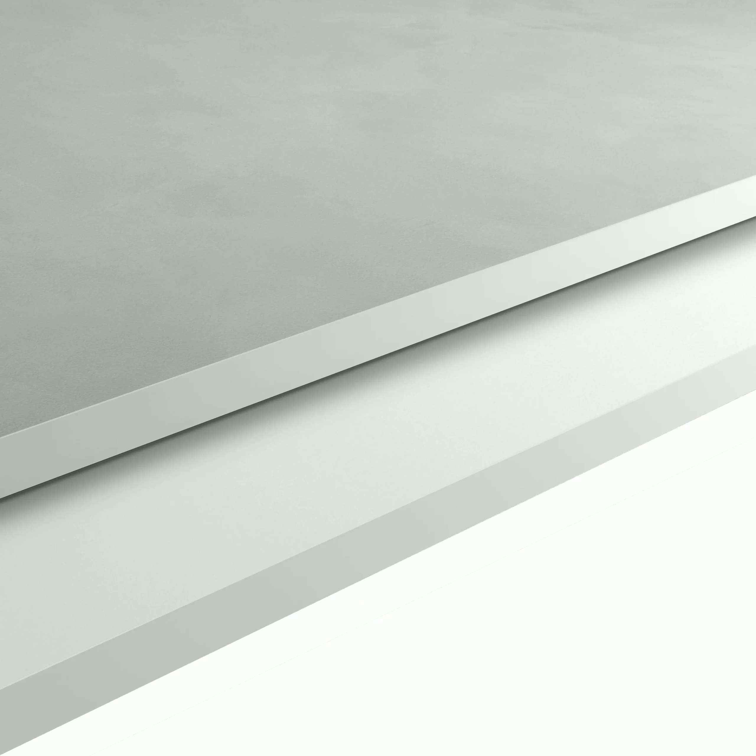 GoodHome 12mm Nepeta Matt White Stone Effect Paper & Resin Square Edge Kitchen Worktop, (L)3000mm