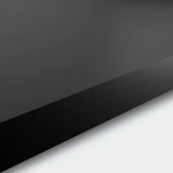 GoodHome 38mm Berberis Super Matt Black Laminate & Particle Board Square Edge Kitchen Breakfast Bar, (L)2000mm