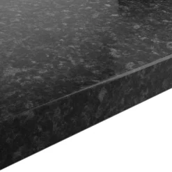 GoodHome 38mm Kabsa Gloss Black Granite Effect Laminate & Particle Board Post-formed Kitchen Breakfast Bar, (L)2000mm