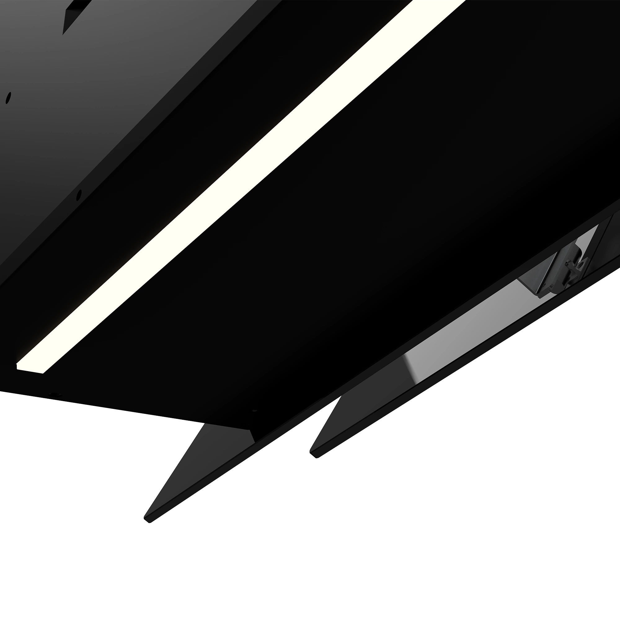 GoodHome AirSensor GHAG60ASBL Black Steel & Glass Angled Cooker Hood (W)59.8cm - Black - Image 6