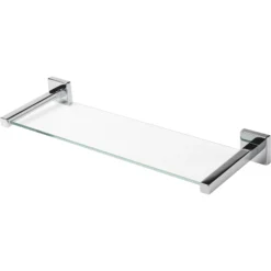 GoodHome Alessano Silver Effect Shelf (L)480mm (D)155mm