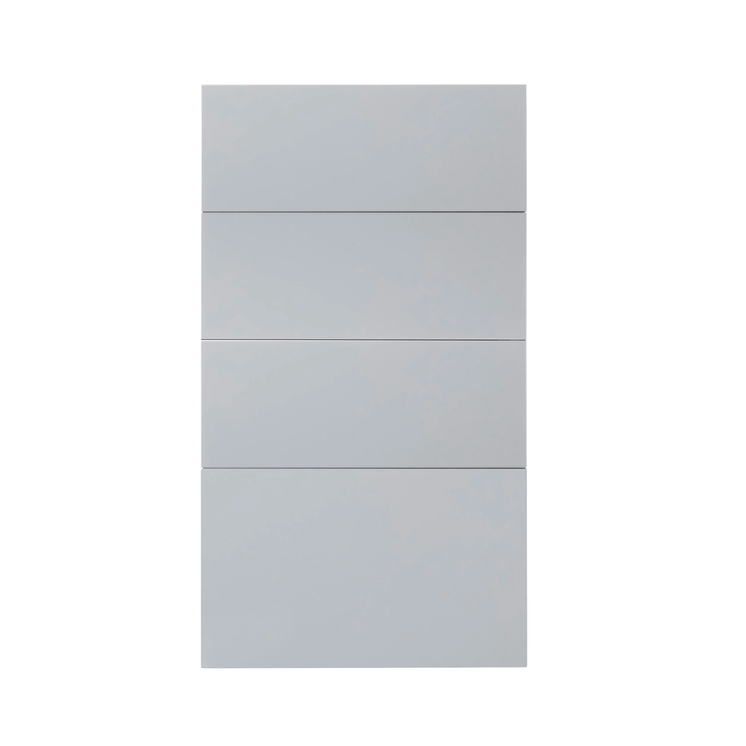 GoodHome Alisma High Gloss Grey Slab Drawer Front (W)400mm, Pack Of 4