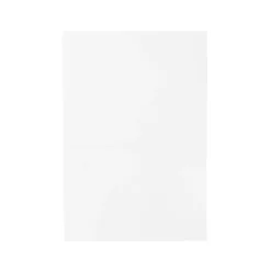 GoodHome Alisma High Gloss White Slab Standard End Panel (H)870mm (W)590mm