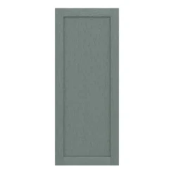 GoodHome Alpinia Matt Green Painted Wood Effect Shaker Tall Larder Cabinet Door (W)600mm (H)1467mm (T)18mm