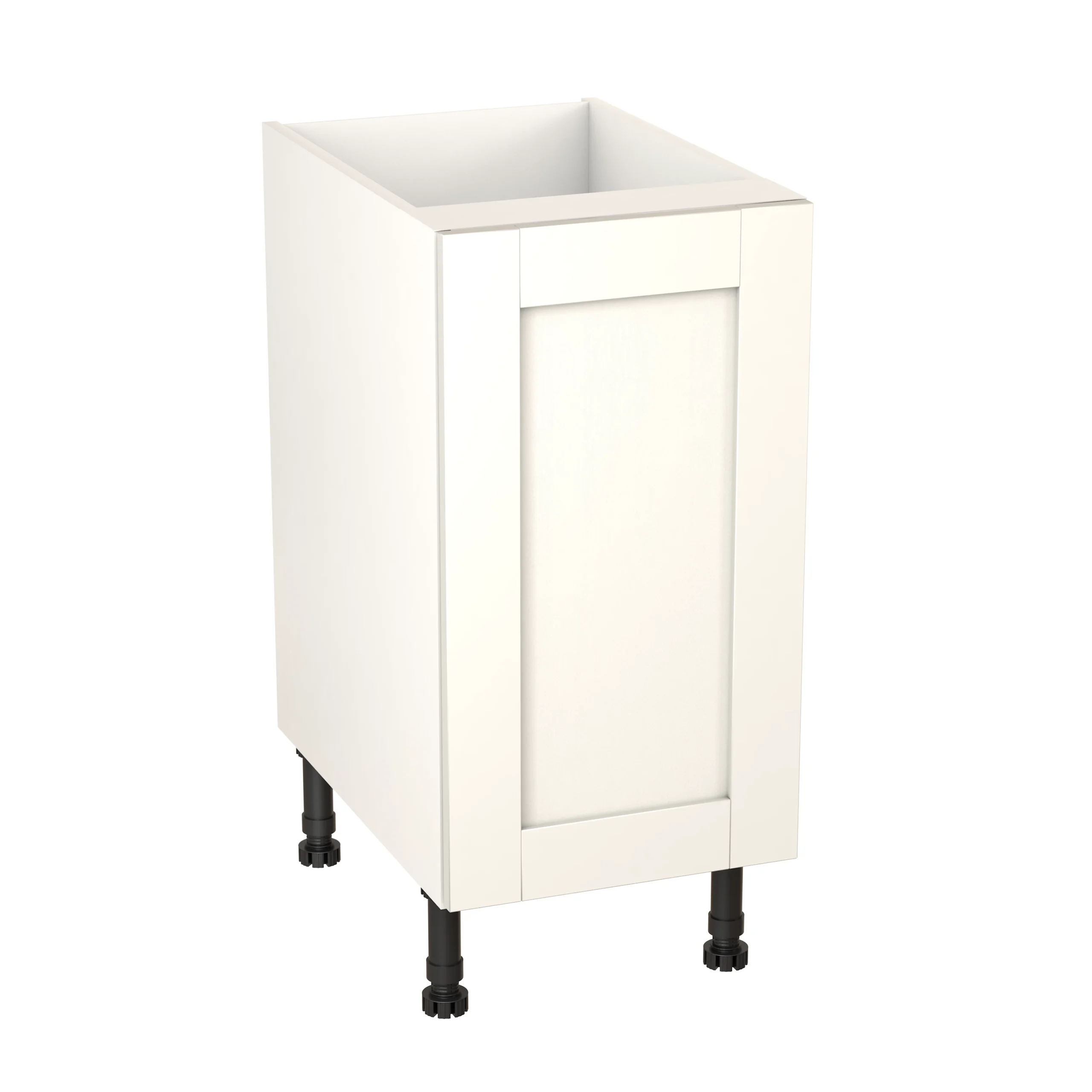 GoodHome Alpinia Matt Ivory Painted Wood Effect Shaker Base Kitchen Cabinet (W)400mm (H)720mm
