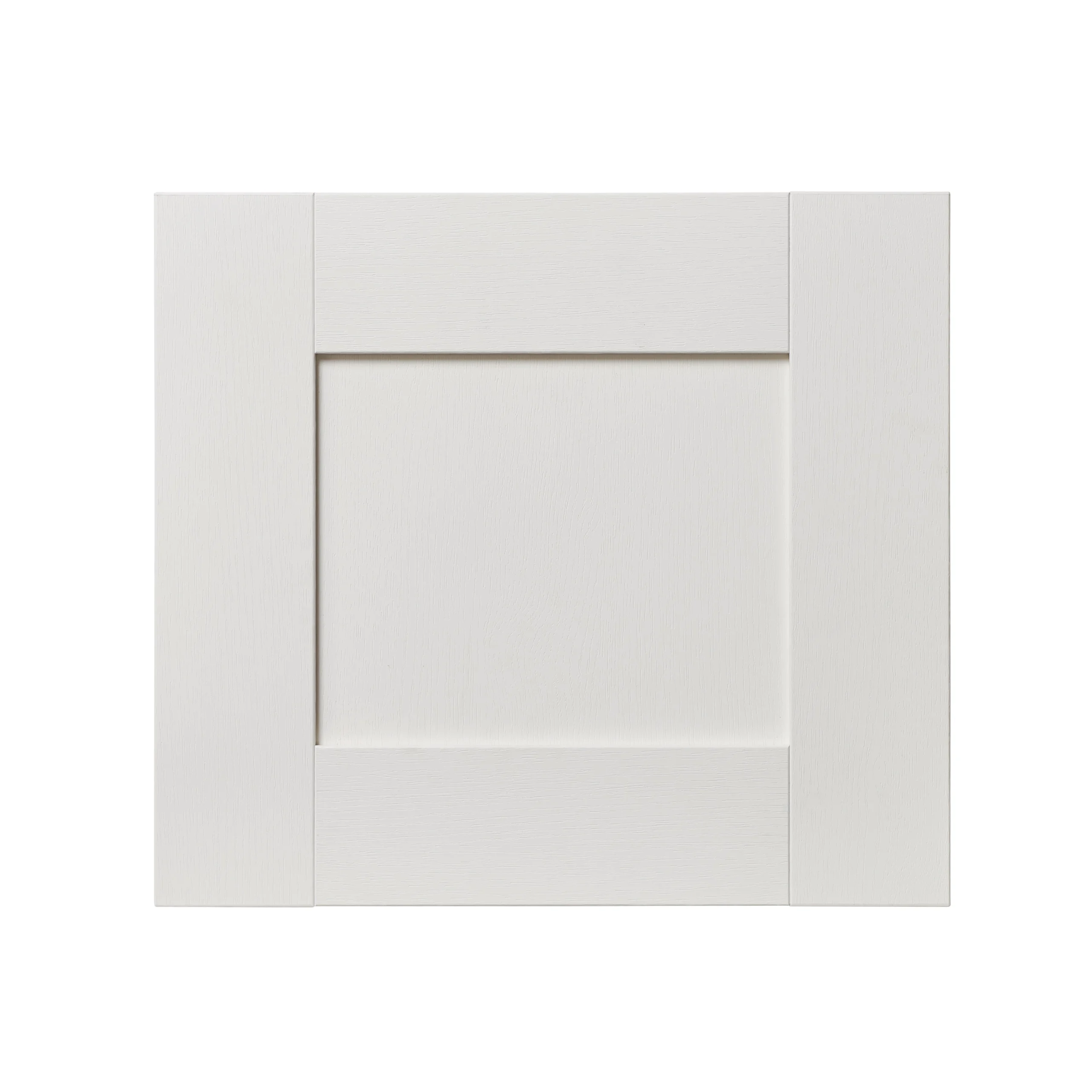 GoodHome Alpinia Matt Ivory Painted Wood Effect Shaker Drawer Front, Bridging Door & Bi Fold Door, (W)400mm (H)356mm (T)18mm