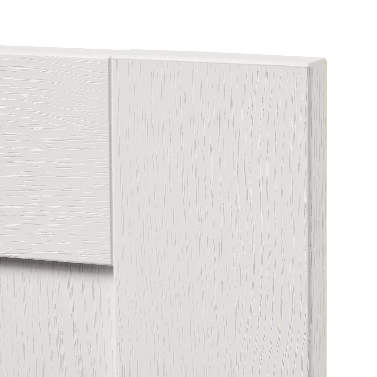GoodHome Alpinia Matt Ivory Painted Wood Effect Shaker Drawer Front, Bridging Door & Bi Fold Door, (W)400mm (H)356mm (T)18mm - Image 2