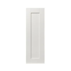 GoodHome Alpinia Matt Ivory Painted Wood Effect Shaker Tall Wall Cabinet Door (W)300mm (H)895mm (T)18mm