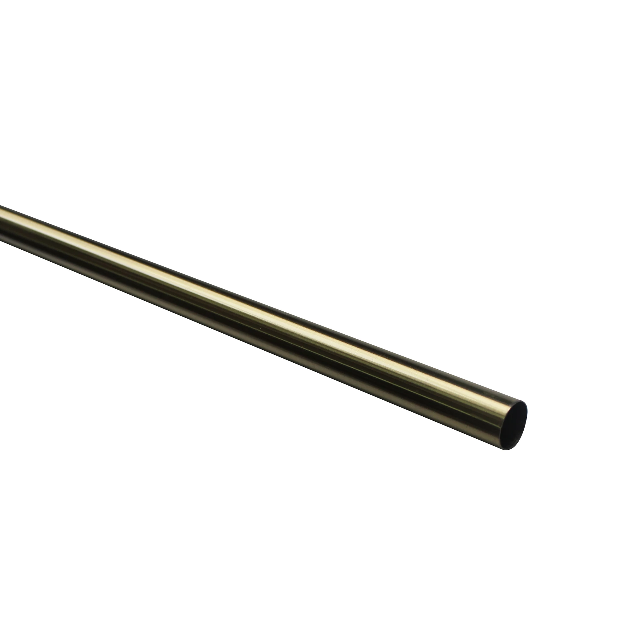 GoodHome Antiki Matt Antique Brass Effect Curtain Pole, (L)2.5m (Dia)19mm - Image 2